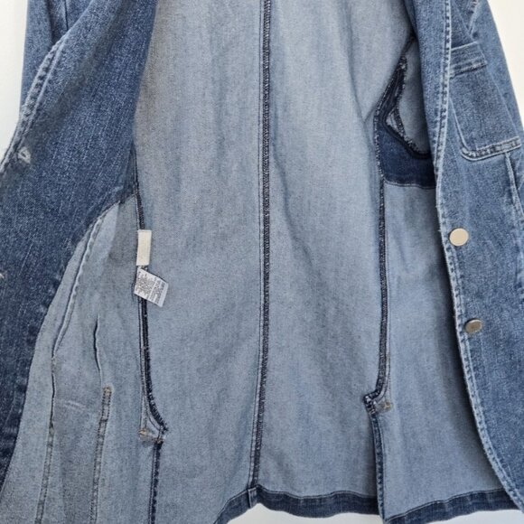 Jones New York Country Essentials Stretch Denim Blazer Size 12 - Picture 5 of 9